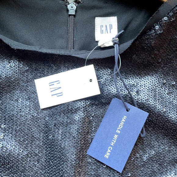 NWT GAP black sequin dress t-shirt style relax fit - Picture 8 of 11